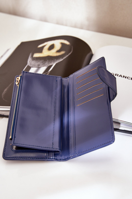 Dames portemonnee van ecoleer donkerblauIn Kalinessa