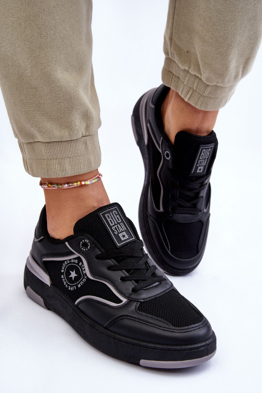 Dames sneakers Big Star LL274443 in zwart en grijs