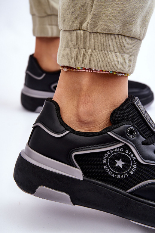 Dames sneakers Big Star LL274443 in zwart en grijs