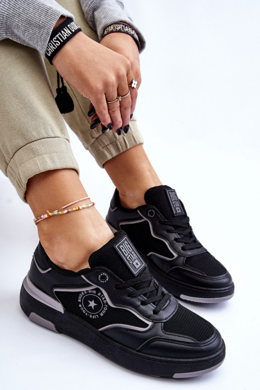 Dames sneakers Big Star LL274443 in zwart en grijs