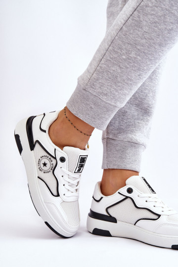 Dames sneakers Big Star LL274440 in wit en zwart