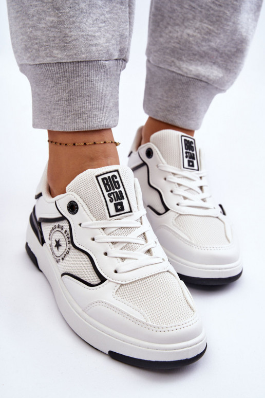 Dames sneakers Big Star LL274440 in wit en zwart