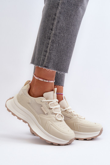 Sneakers model schoenen Dames HI-POLY SYSTEM Big Star NN274A105 beige 2