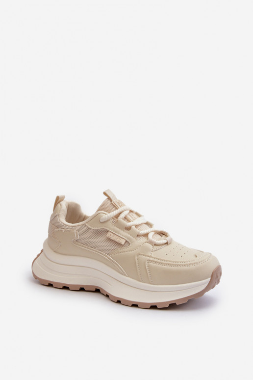 Sneakers model schoenen Dames HI-POLY SYSTEM Big Star NN274A105 beige Sneakers model schoenen Dames HI-POLY SYSTEM Big Star NN274A105 beige