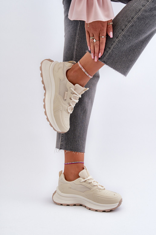 Sneakers voor dames HI-POLY SYSTEM Big Star NN274A105 in zandkleur