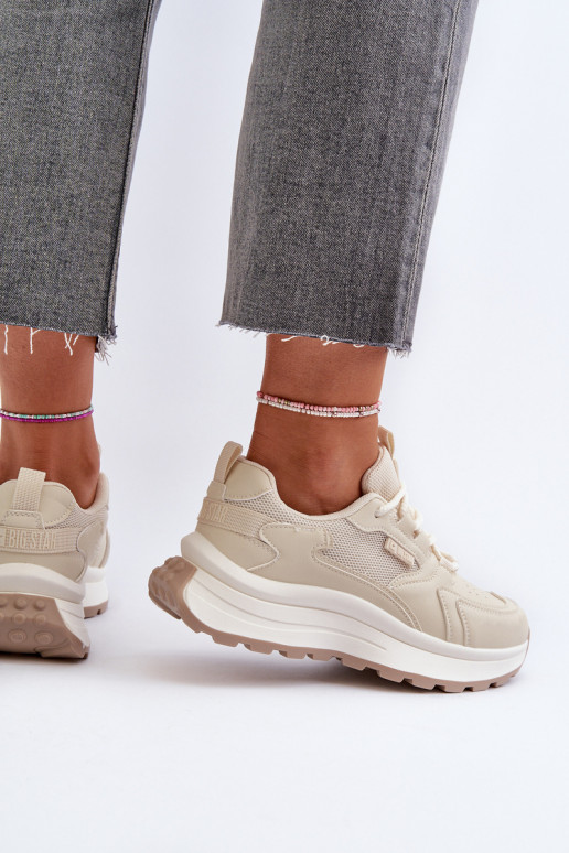 Sneakers model schoenen Dames HI-POLY SYSTEM Big Star NN274A105 beige Sneakers model schoenen Dames HI-POLY SYSTEM Big Star NN274A105 beige