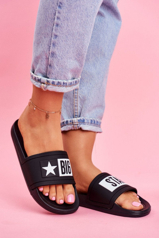 Dames slippers Big Star in zwart DD274A266