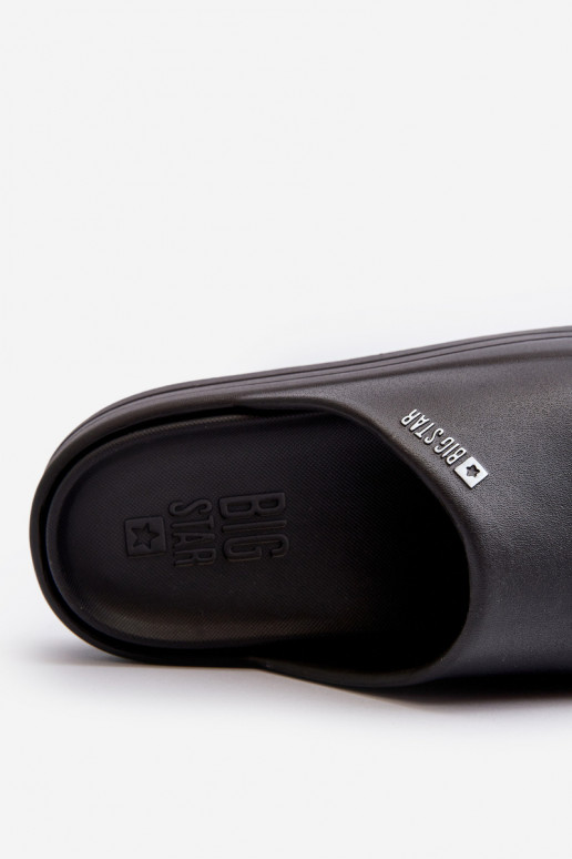 Dames slippers met plateau Big Star NN274A037 in zwart