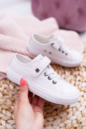 Kinderen leren casual schoenen BIG STAR EE374035 wit