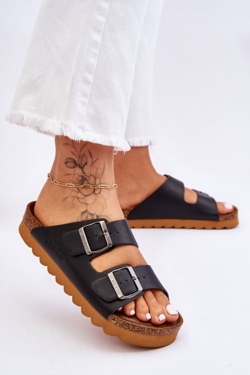 Klassiek dames pantoffels Big Star LL274477 zwart