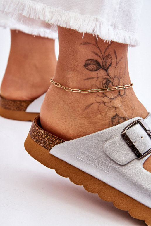 Klassiek dames pantoffels Big Star LL274476 zilver