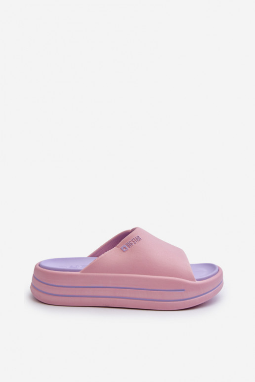 Dames platform pantoffels Big Star NN274A035 roze
