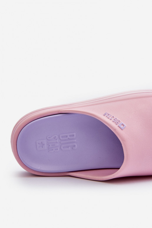 Damespantoffels met platform Big Star NN274A035 roze