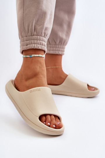 Dames pantoffels Big Star NN274A040 zandkleur