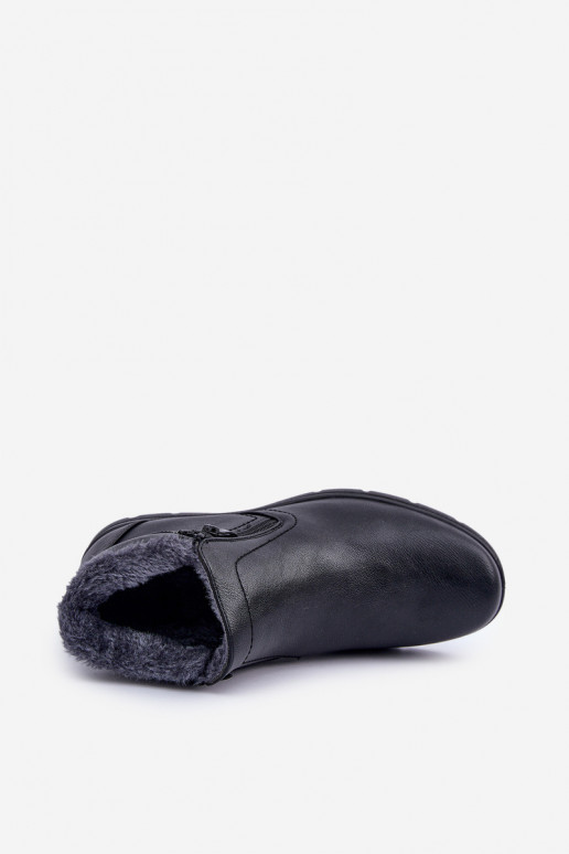 Zwarte Eco Leren Warmgevoerde Boots... Zwarte Eco Leren Warmgevoerde Boots...