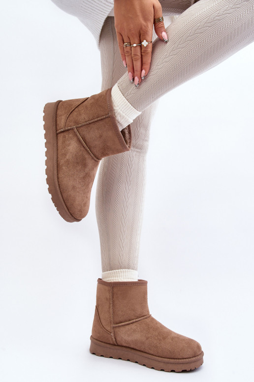 Chaki Kleur Warme Sneeuwlaarzen Met...