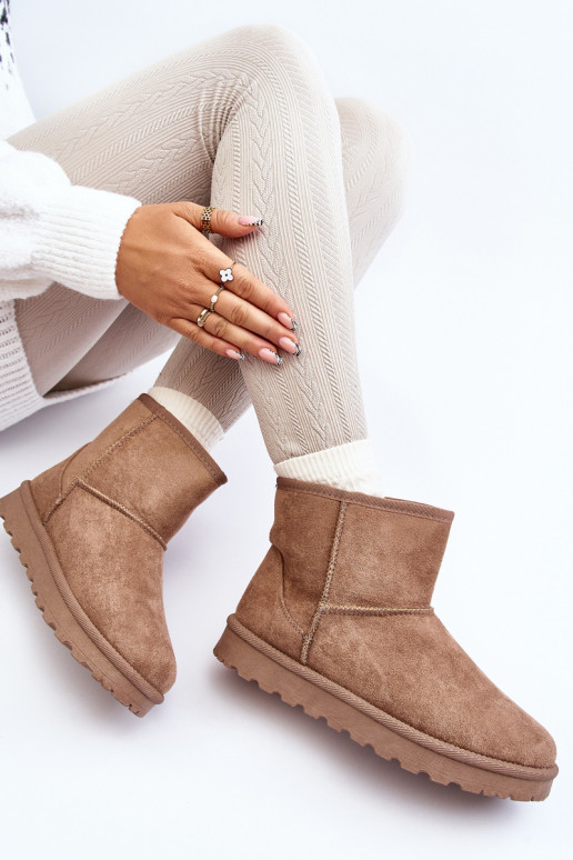 Chaki Kleur Warme Sneeuwlaarzen Met...