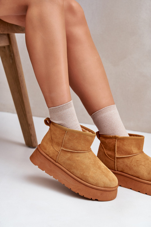 Bruine Lage Sneeuwlaarzen Met...