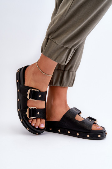 Dames Slippers Op Platform Big Star NN27402 Zwart 2