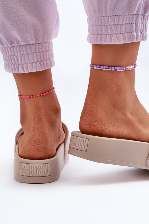 Dames Slippers met platform van suède Big Star NN274A671 beige Dames Slippers met platform van suède Big Star NN274A671 beige