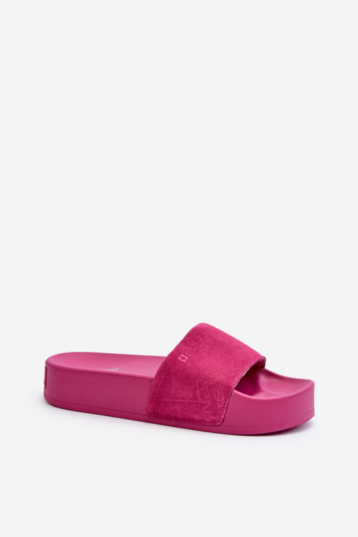 Dames Slippers met platform van suède Big Star NN274A672 roze Dames Slippers met platform van suède Big Star NN274A672 roze