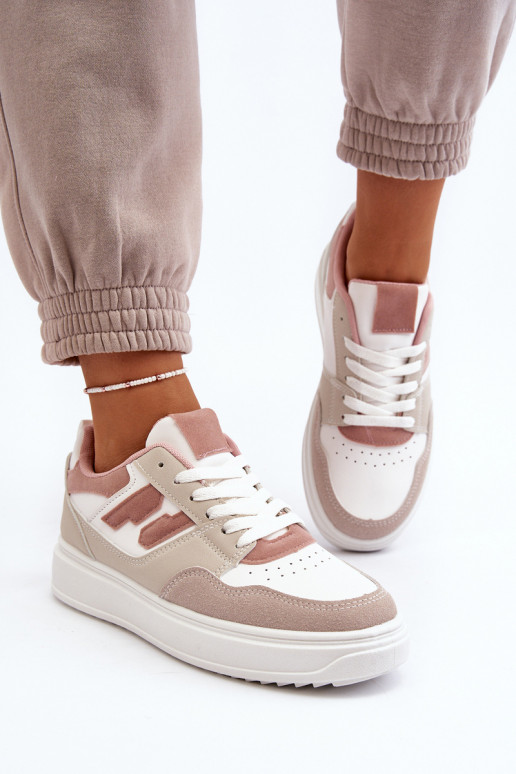 Dames laag Sneakers model schoenen beige Regines Dames laag Sneakers model schoenen beige Regines