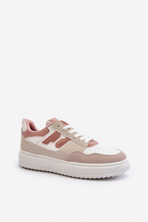 Dames laag Sneakers model schoenen beige Regines Dames laag Sneakers model schoenen beige Regines