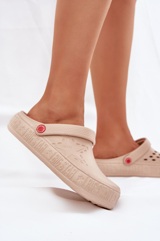 Dames LichtgeInicht pantoffels Big Star II275012 beige Dames LichtgeInicht pantoffels Big Star II275012 beige