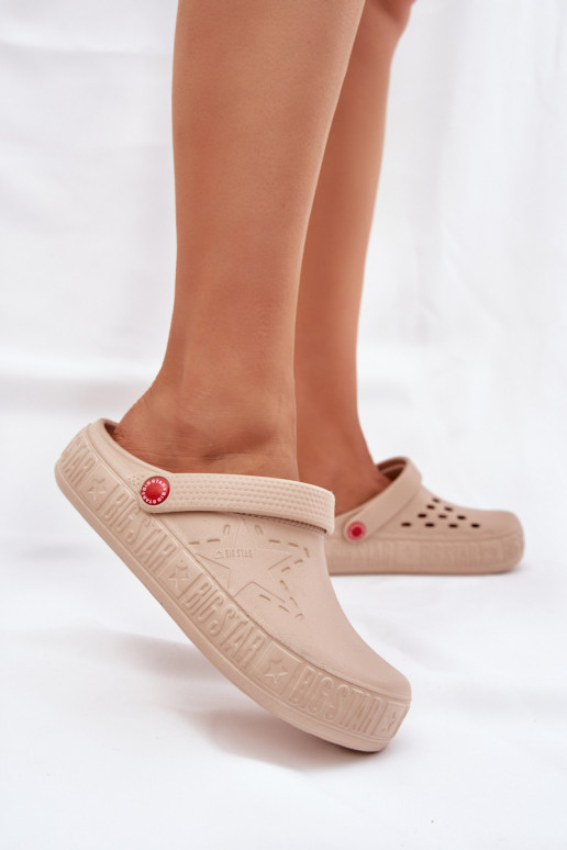 Dames LichtgeInicht pantoffels Big Star II275012 beige Dames LichtgeInicht pantoffels Big Star II275012 beige