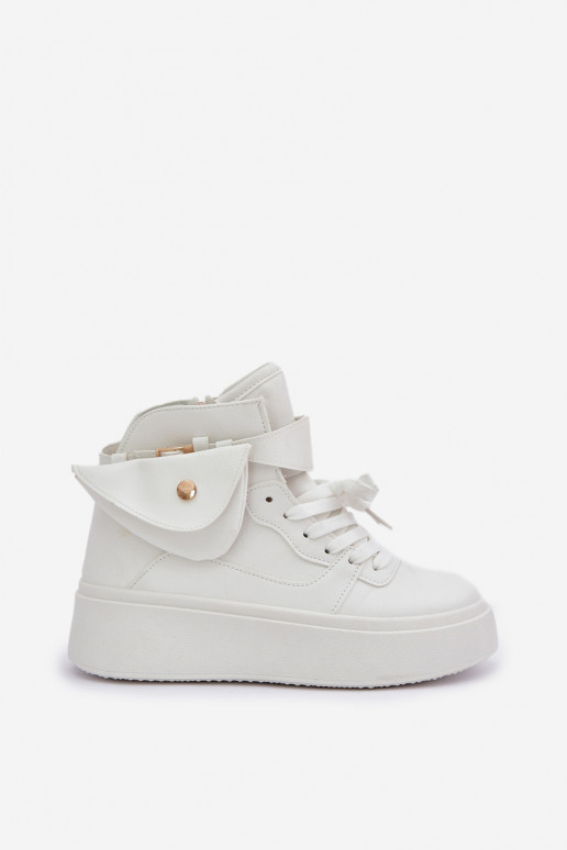 Hoog Sneakers model schoenen met extra pit met platform Initte kleur Saramis