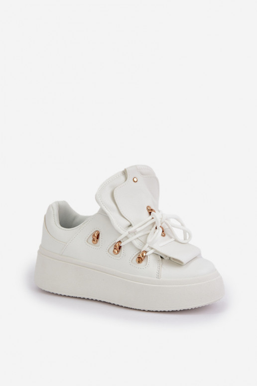 Sneakers model schoenen Dames met platform Initte kleur Dolistana Sneakers model schoenen Dames met platform Initte kleur Dolistana