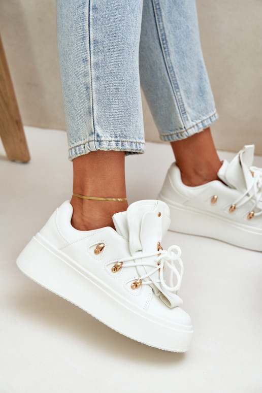 Sneakers model schoenen Dames met platform Initte kleur Dolistana Sneakers model schoenen Dames met platform Initte kleur Dolistana
