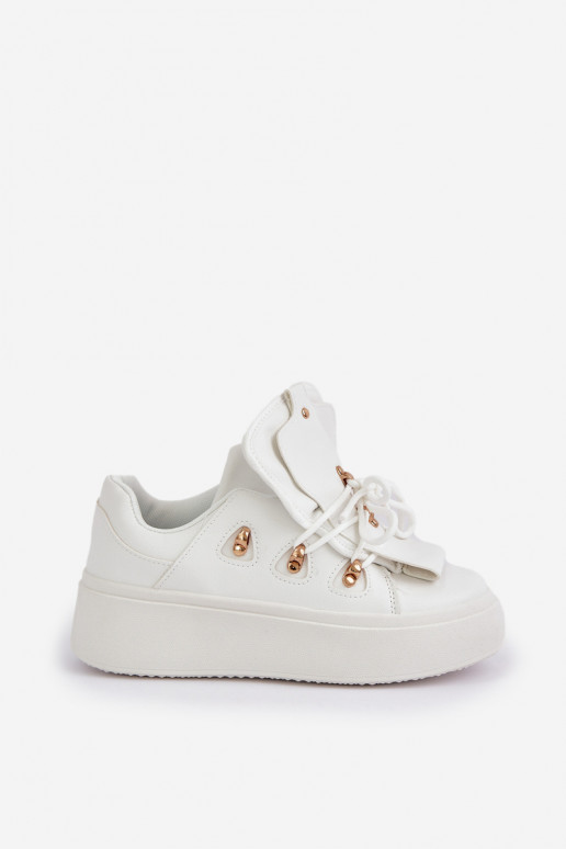 Sneakers model schoenen Dames met platform Initte kleur Dolistana Sneakers model schoenen Dames met platform Initte kleur Dolistana