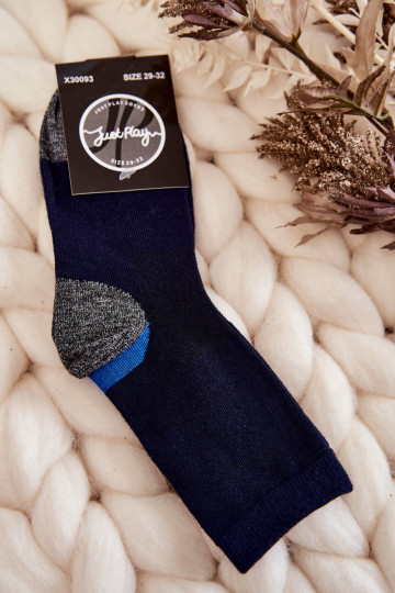 Jeugd Hoog Katoenen sokken donkerblauIn