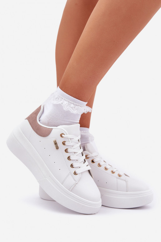 Sneakers model schoenen Dames met platform van ecoleer Initte kleur Lelandine