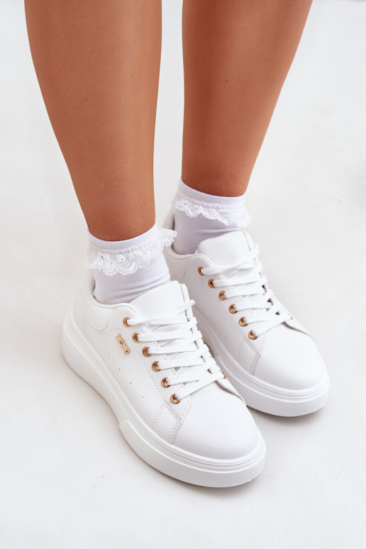 Sneakers model schoenen Dames met platform van ecoleer Initte kleur Lelandine