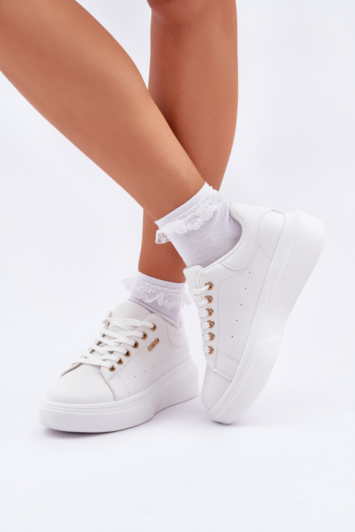 Sneakers model schoenen Dames met platform van ecoleer Initte kleur Lelandine