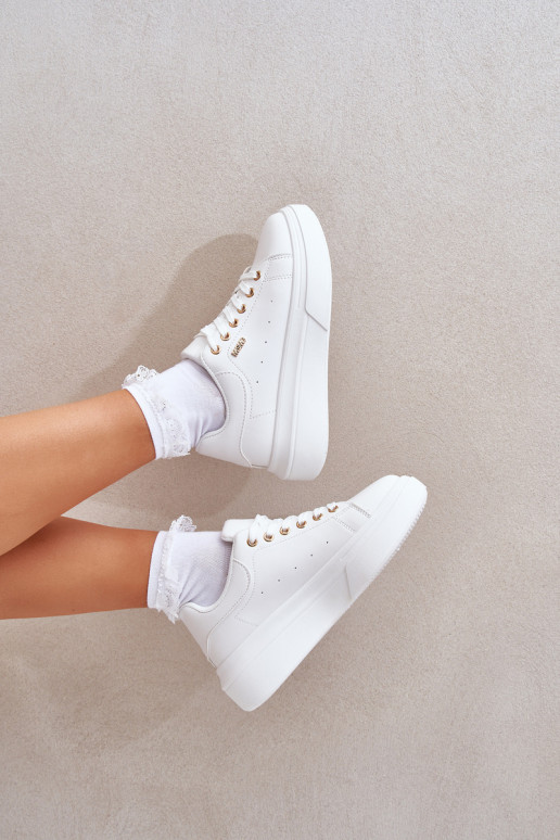 Sneakers model schoenen Dames met platform van ecoleer Initte kleur Lelandine