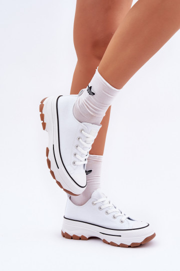 Lage vrijetijdsschoenen met platform witte kleur AradĮin 2