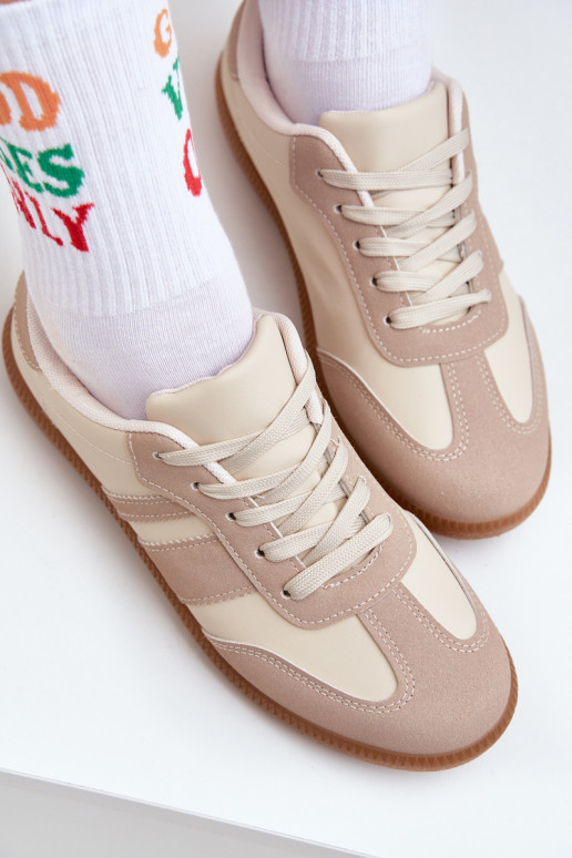Laag Sneakers model schoenen Dames van ecoleer beige Nonalorin Laag Sneakers model schoenen Dames van ecoleer beige Nonalorin