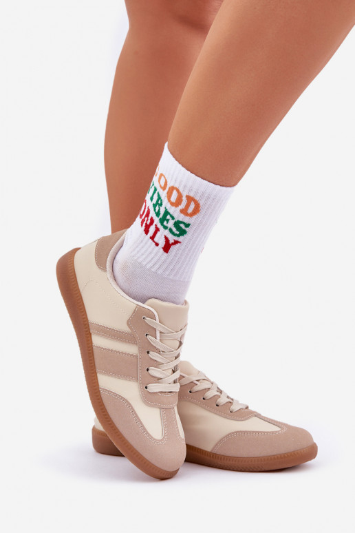 Laag Sneakers model schoenen Dames van ecoleer beige Nonalorin Laag Sneakers model schoenen Dames van ecoleer beige Nonalorin