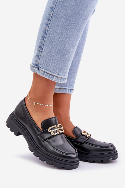 dames mocassins Ze gouden kleurm Detalem zInart Trionna