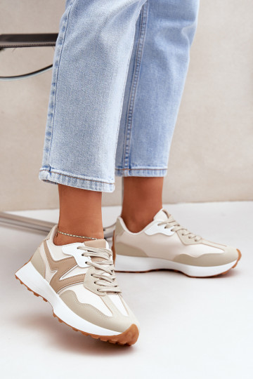 sportschoenen Sneakers model schoenen Dames beige Britma