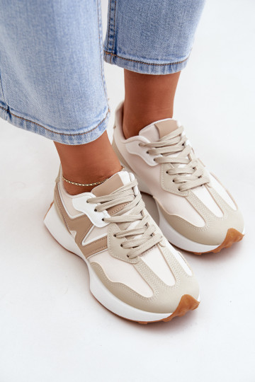 sportschoenen Sneakers model schoenen Dames beige Britma 2