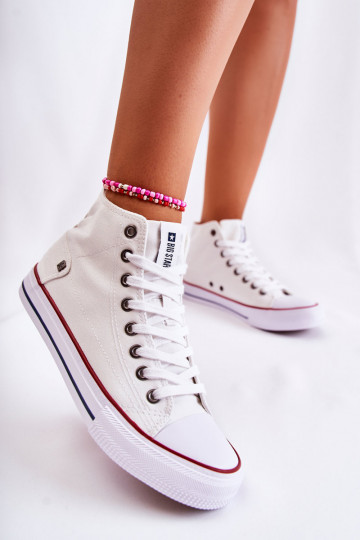 Dames casual schoenen met schacht Big Star DD274332 witte 2