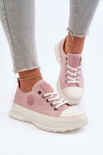 Damesschoenen met trendy massieve zolen Big Star NN274129 roze