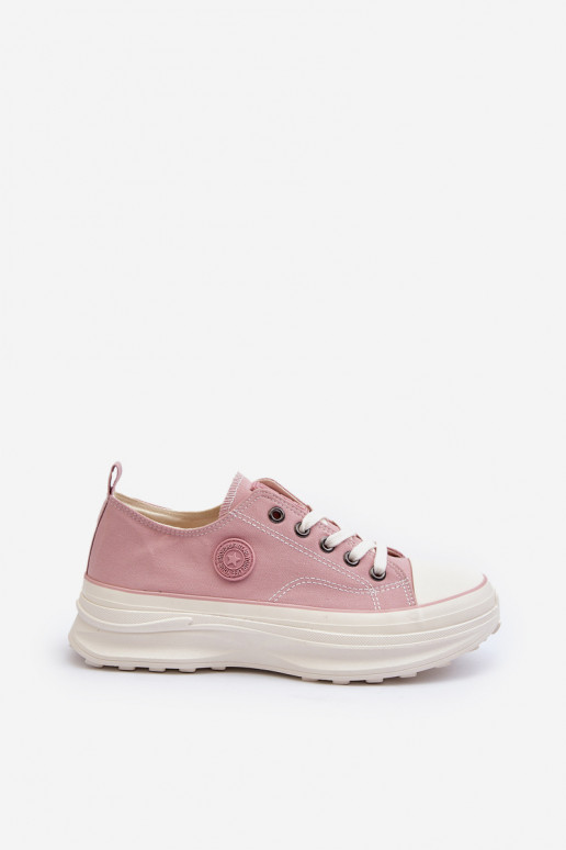 Damesschoenen met trendy massieve zolen Big Star NN274129 roze Damesschoenen met trendy massieve zolen Big Star NN274129 roze