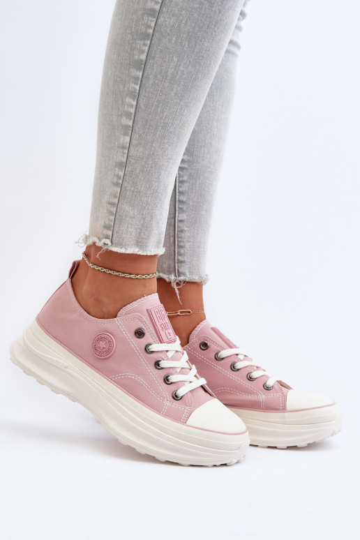 Damesschoenen met trendy massieve zolen Big Star NN274129 roze Damesschoenen met trendy massieve zolen Big Star NN274129 roze