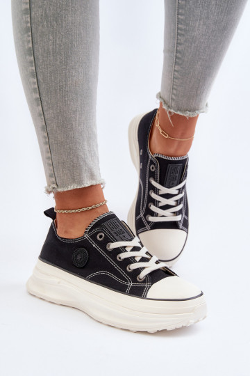 Dames schoenen met trendy dikke zolen Big Star NN274125 zwarte