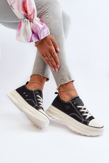 Dames schoenen met trendy dikke zolen Big Star NN274125 zwarte 2